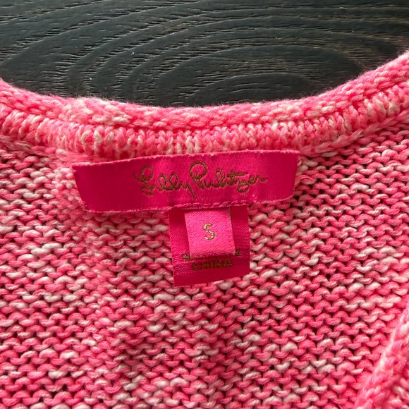 Lilly Pulitzer Vibrant Pink V-Neck Sweater - Picture 4 of 5